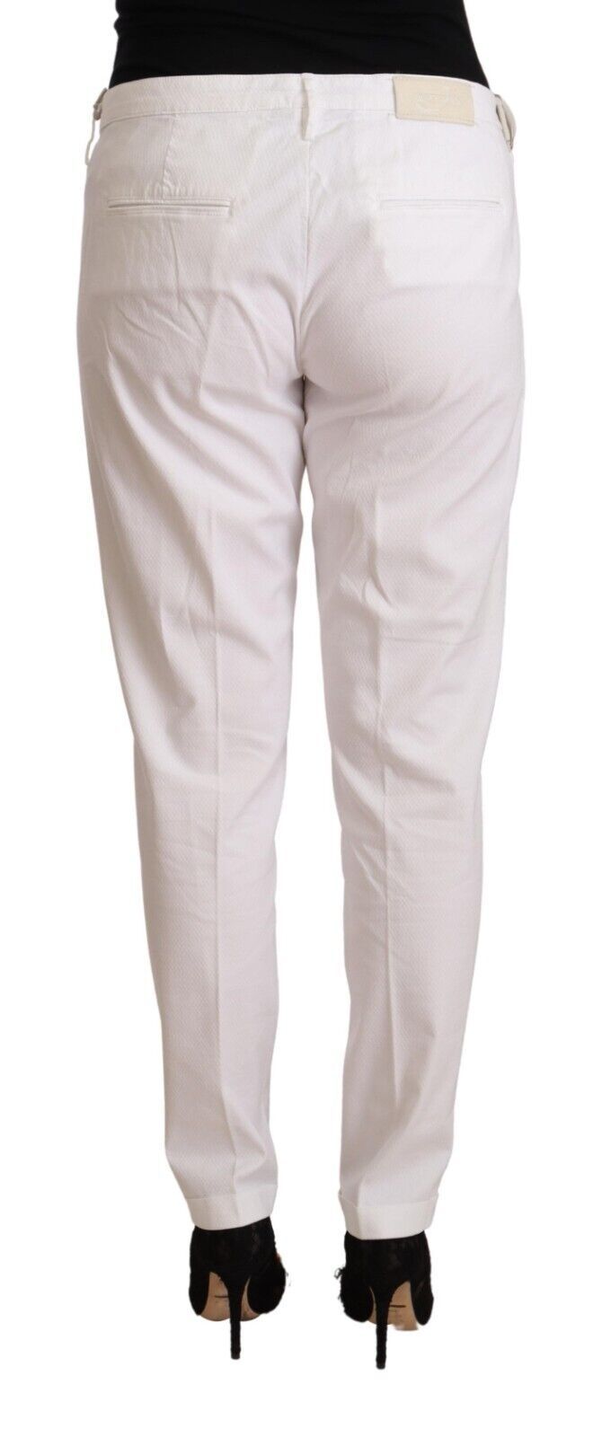  - Elegant Mid Waist Tapered Trousers