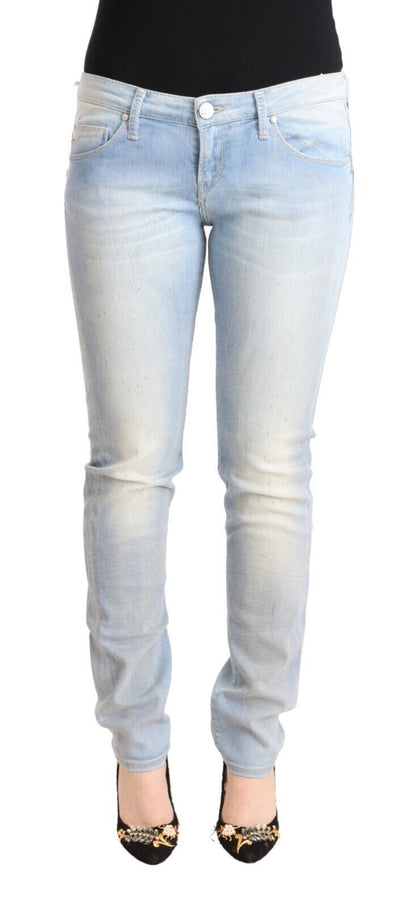  - Chic Low Waist Skinny Light Blue Denim