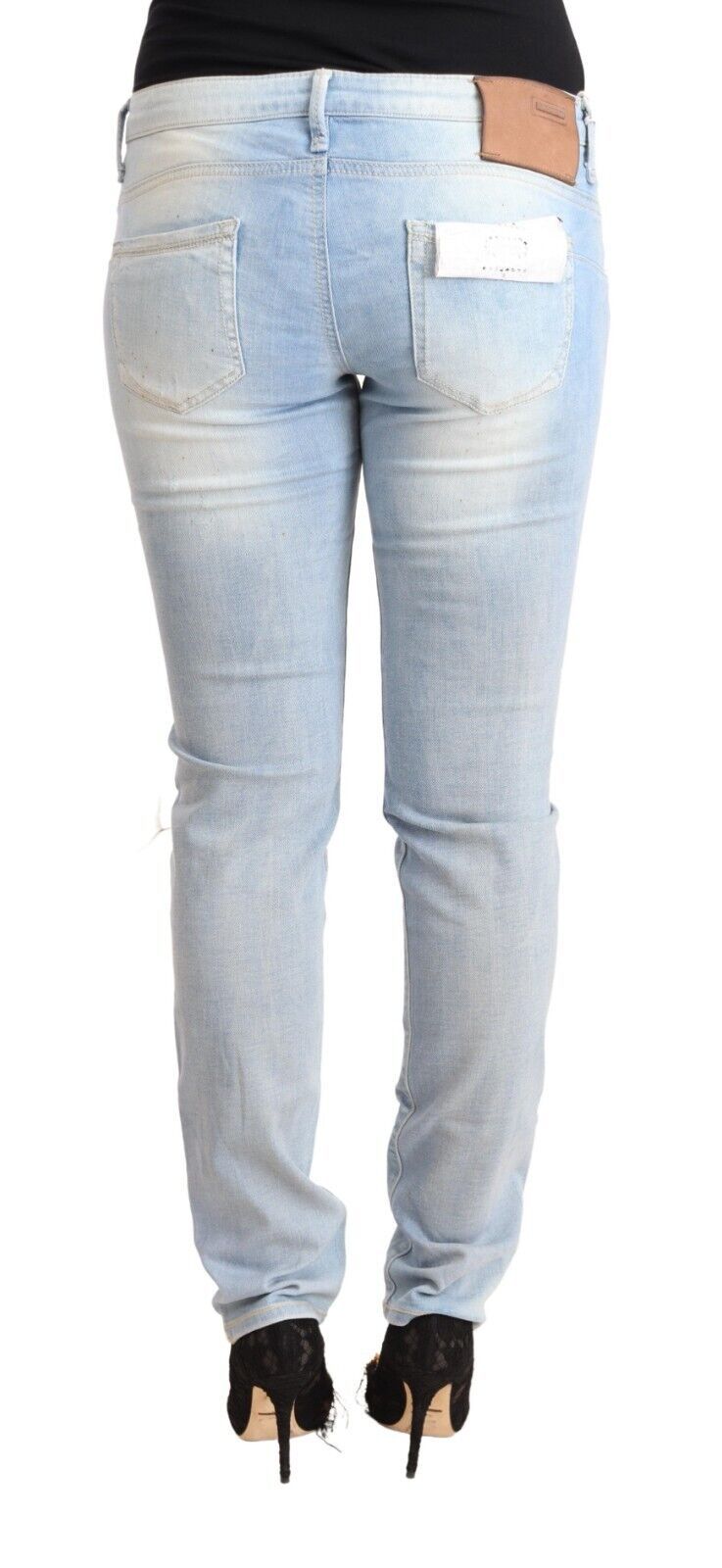  - Chic Low Waist Skinny Light Blue Denim