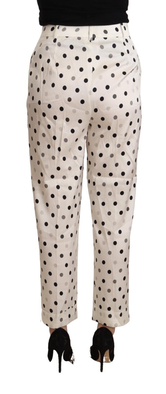  - Chic High Waist Polka Dotted Tapered Pants