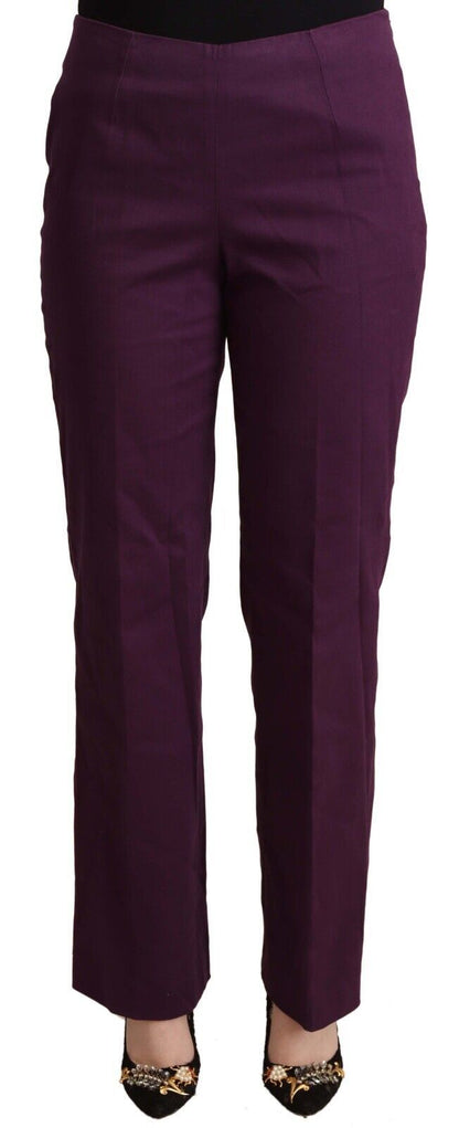  - Elegant Violet High Waist Tapered Pants