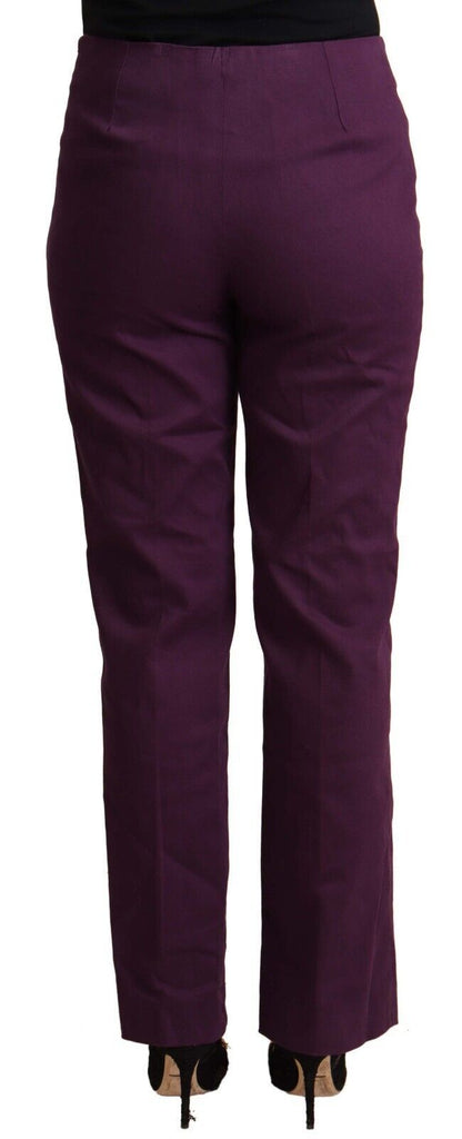  - Elegant Violet High Waist Tapered Pants