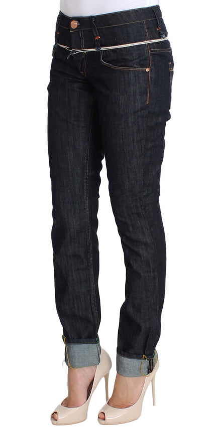  - Elegant Straight Leg Dark Blue Jeans