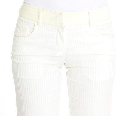  - Chic White Striped Straight Fit Pants