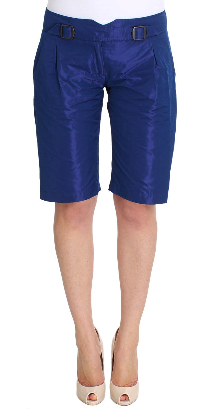  - Chic Blue Mid Waist Shorts