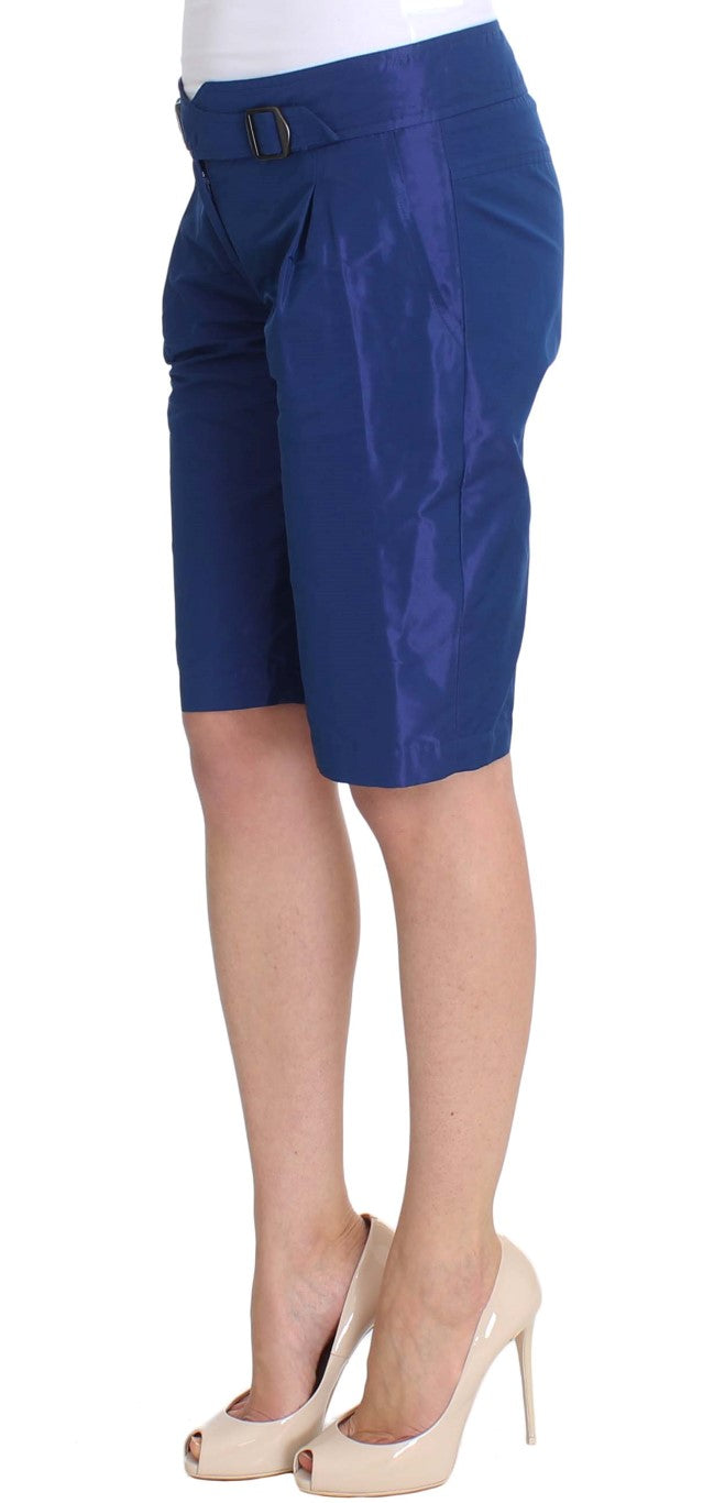  - Chic Blue Mid Waist Shorts