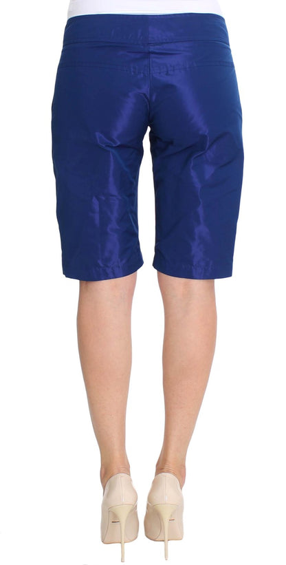  - Chic Blue Mid Waist Shorts