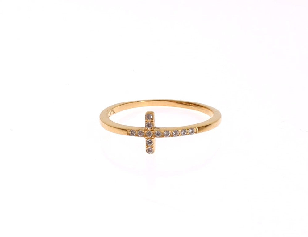  - Chic Handmade Golden CZ Crystal Ring