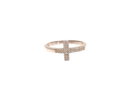  - Silver CZ Cross Statement Ring