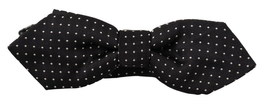  - Exquisite Silk Polka Dot Bow Tie