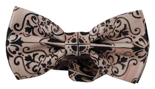  - Elegant Multicolor Silk Bow Tie