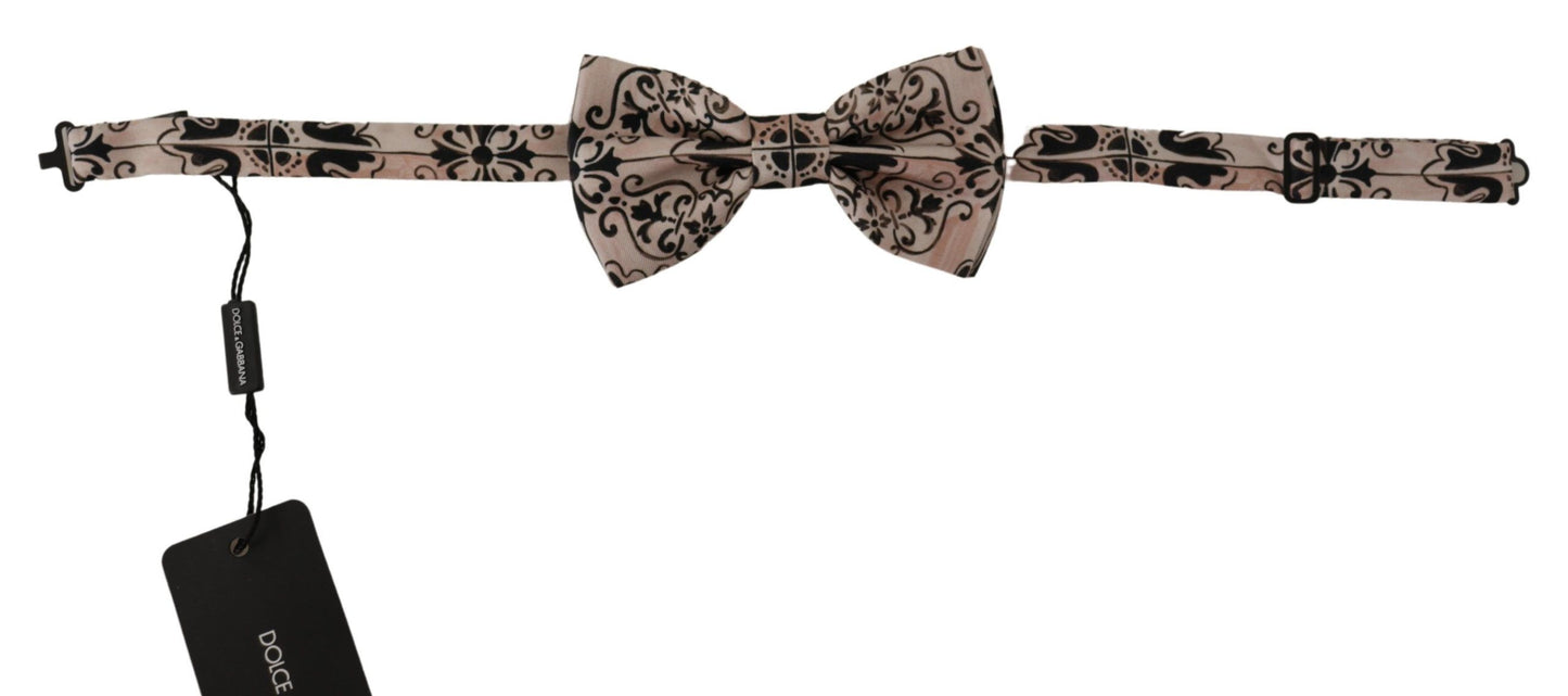  - Elegant Multicolor Silk Bow Tie