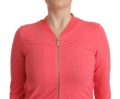  - Elegant Pink Full Zip Sweater