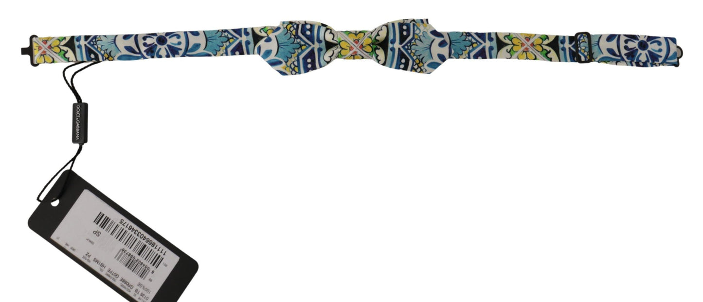  - Majolica Print Silk Bow Tie