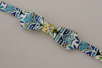  - Majolica Print Silk Bow Tie