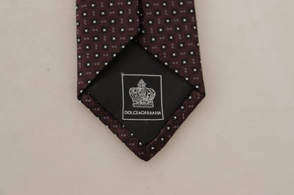  - Elegant Geometric Silk Bow Tie