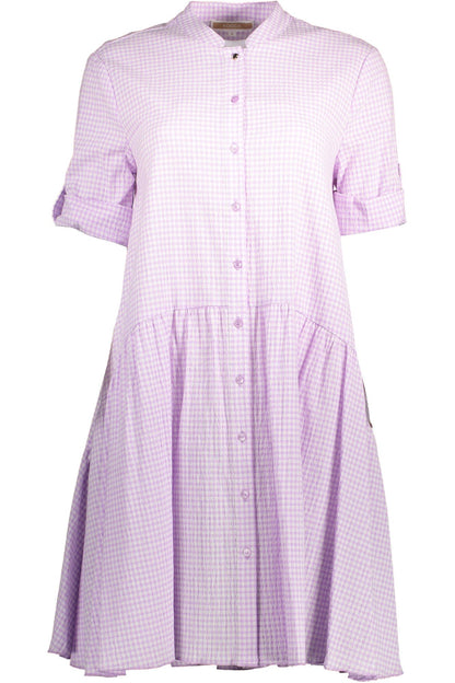  - Pink Cotton Women Dress