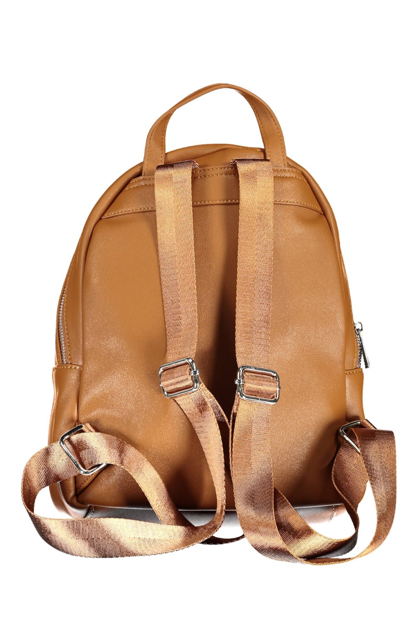 Brown Polyethylene Women Backpack