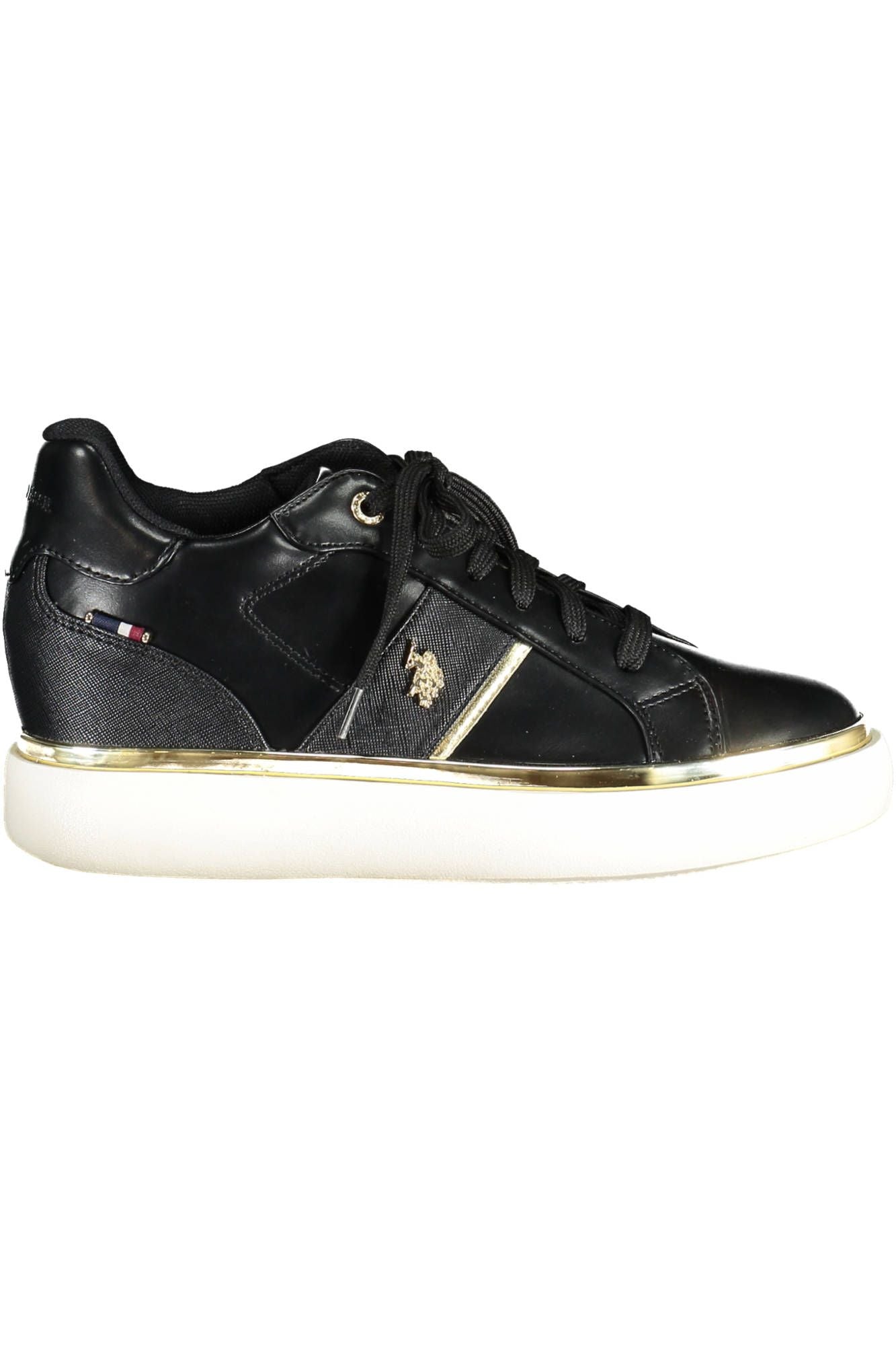 Black Polyester Women Sneaker