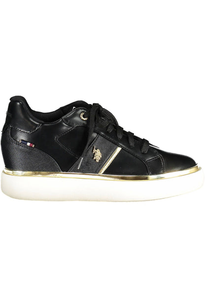 Black Polyester Women Sneaker - The Luxe Alliance