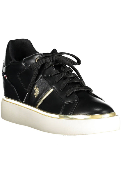 Black Polyester Women Sneaker - The Luxe Alliance