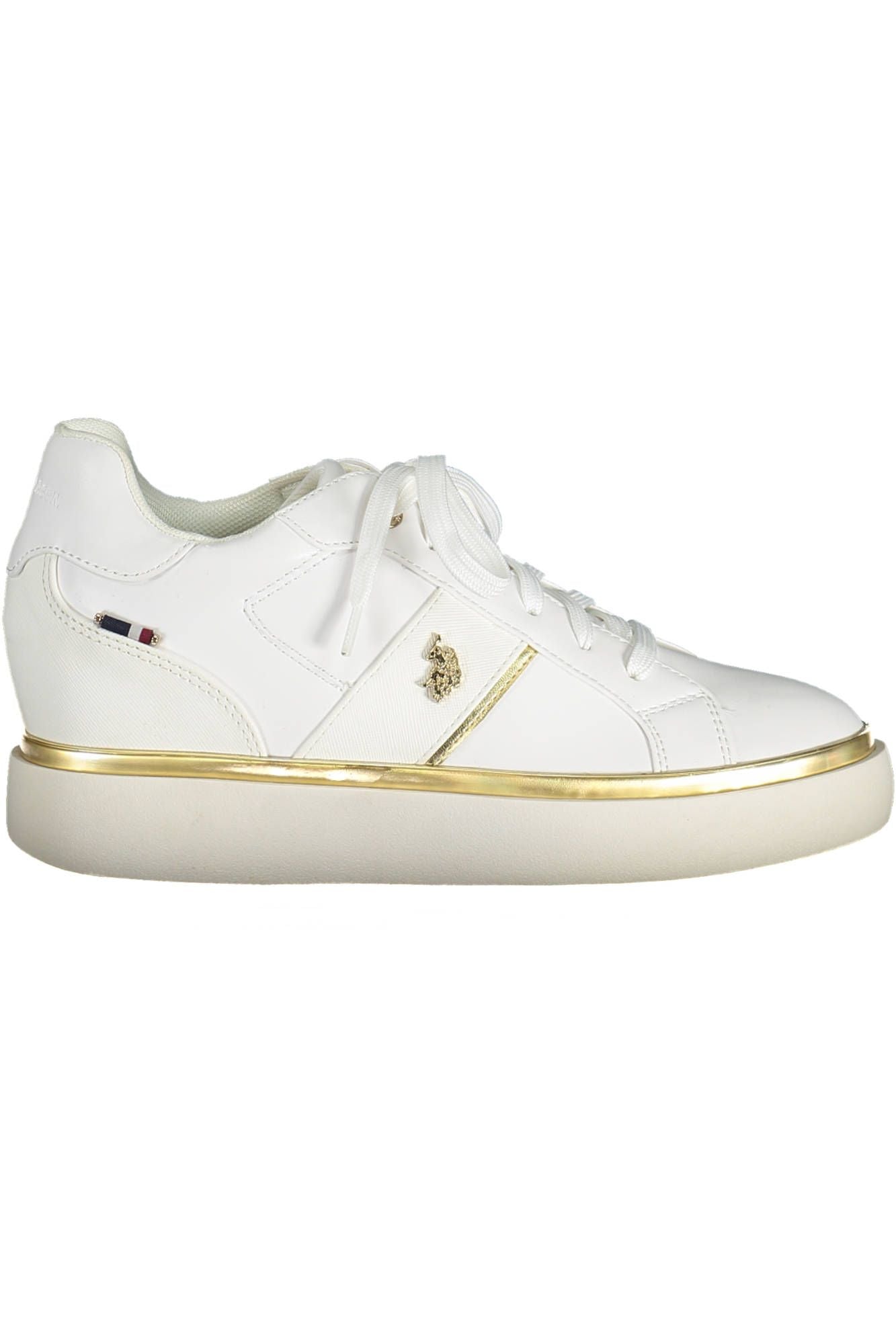 White Polyester Women Sneaker - The Luxe Alliance