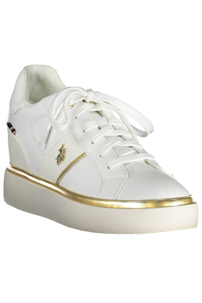 White Polyester Women Sneaker - The Luxe Alliance