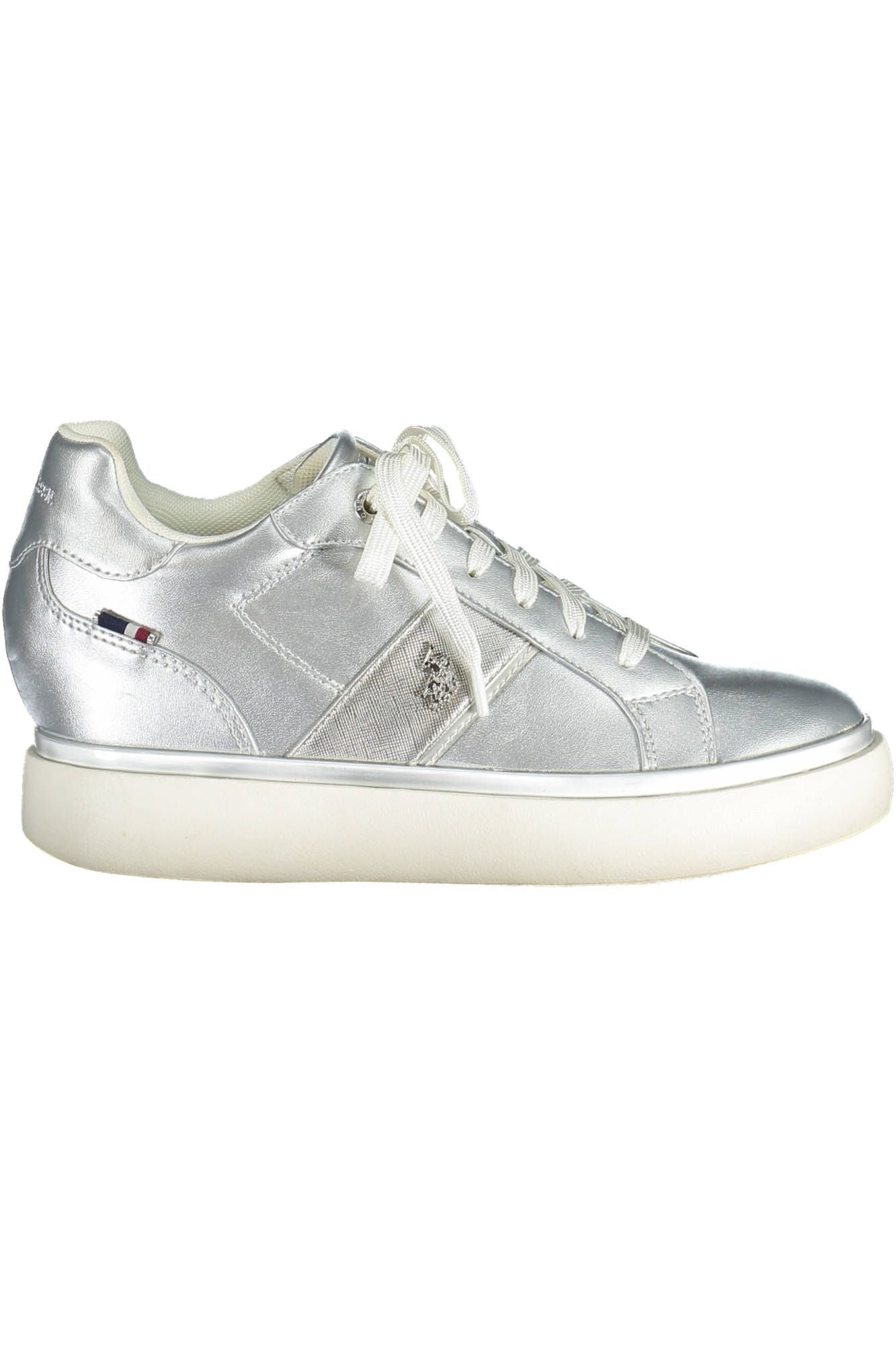 Silver Polyester Women Sneaker - The Luxe Alliance