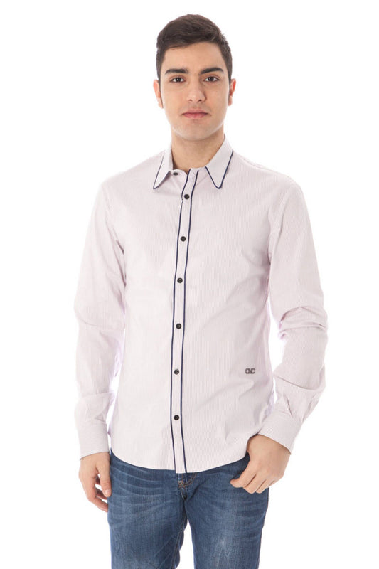  - Pink Cotton Men Shirt