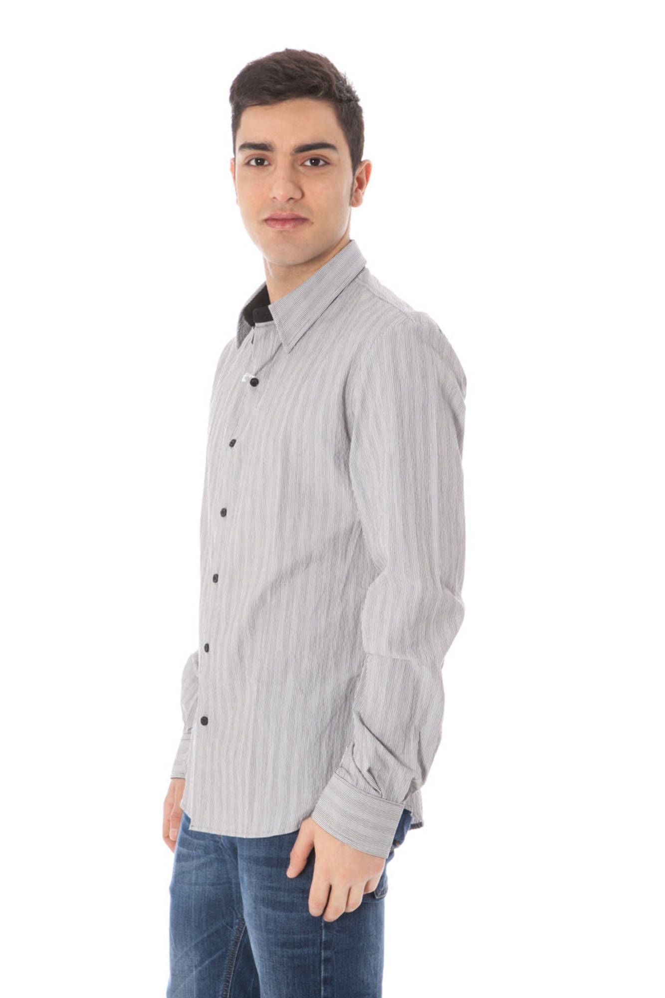  - White Cotton Men Shirt