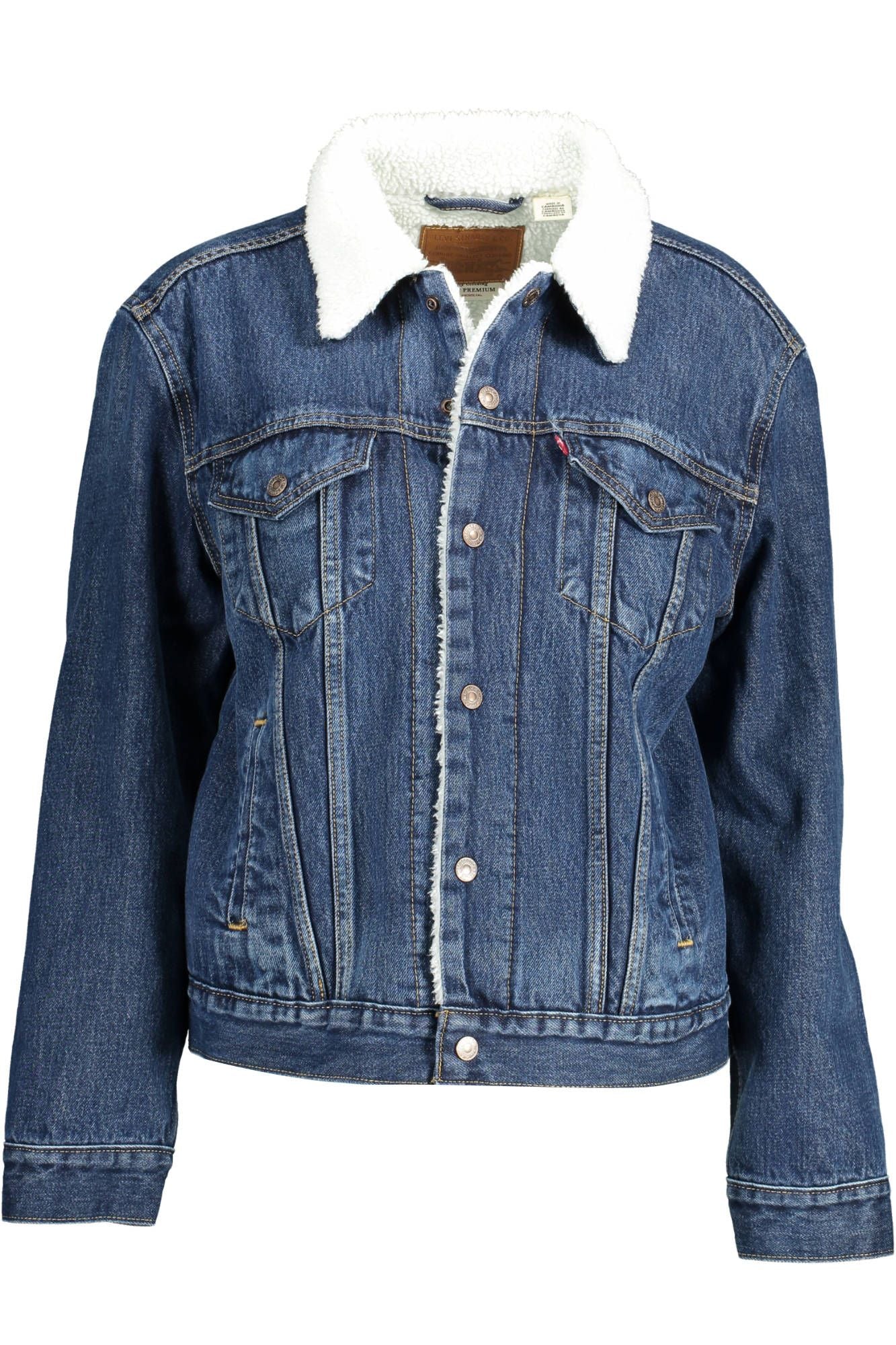  - Blue Cotton Women Jacket