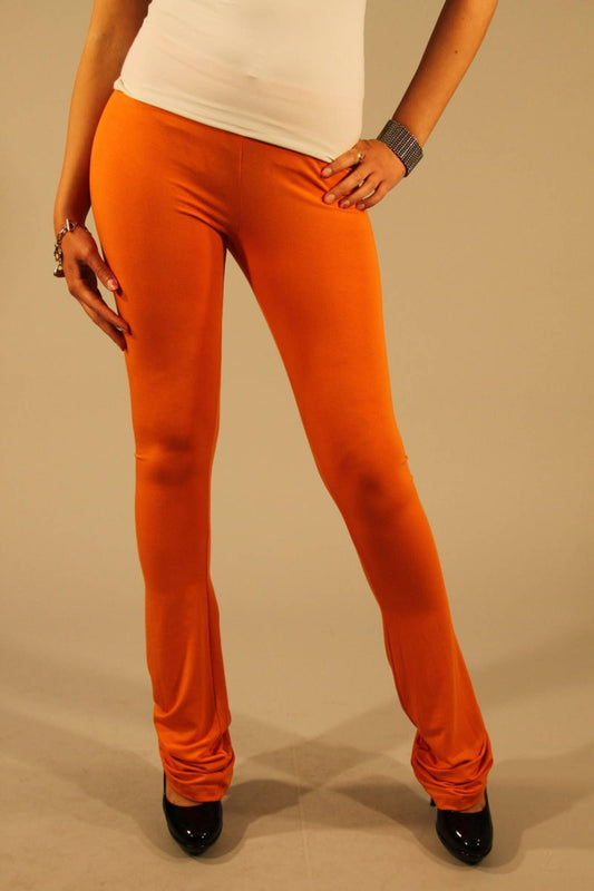  - Orange Viscose Women Legging