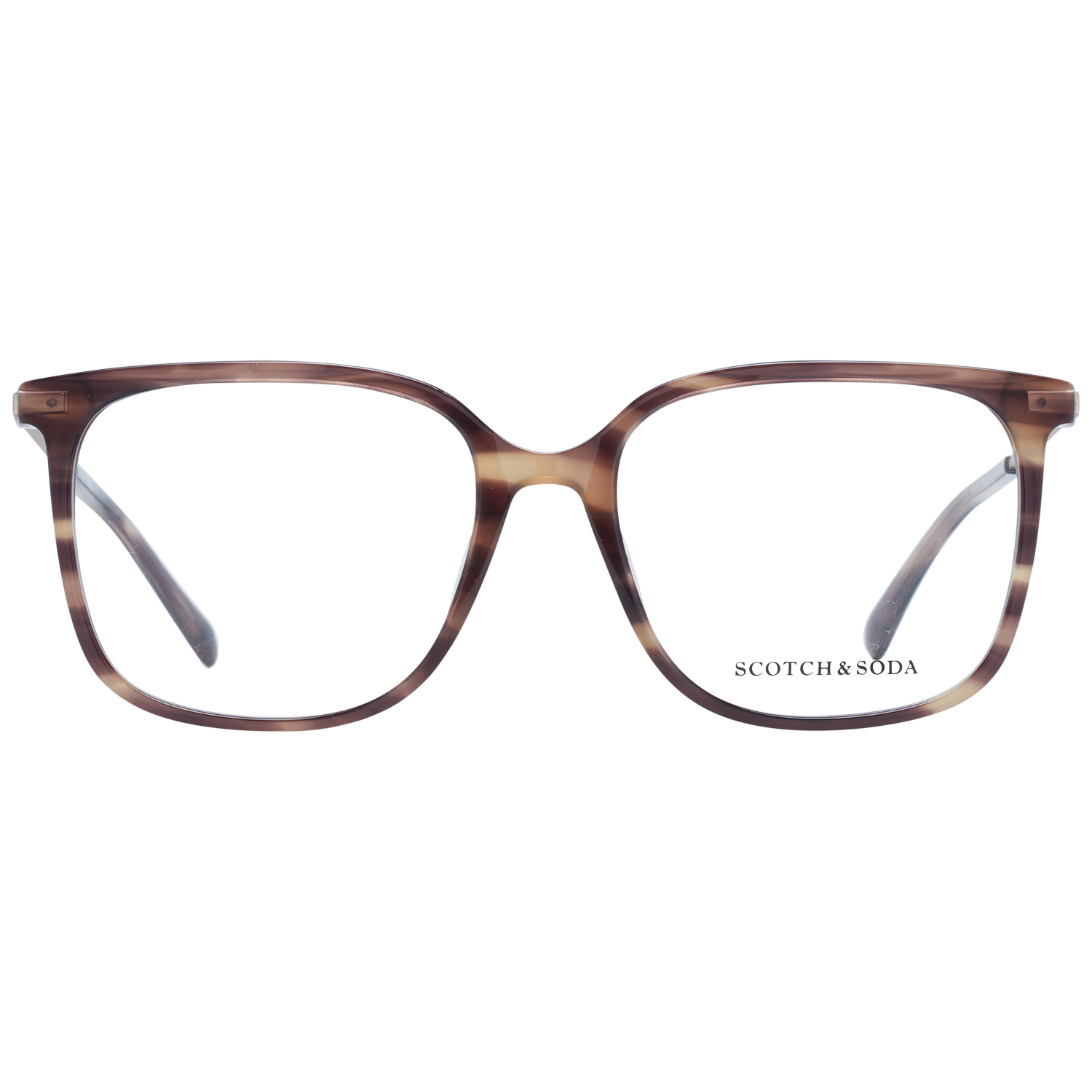 Scotch & Soda Women's Square Acetate Eyewear Frames – Brown