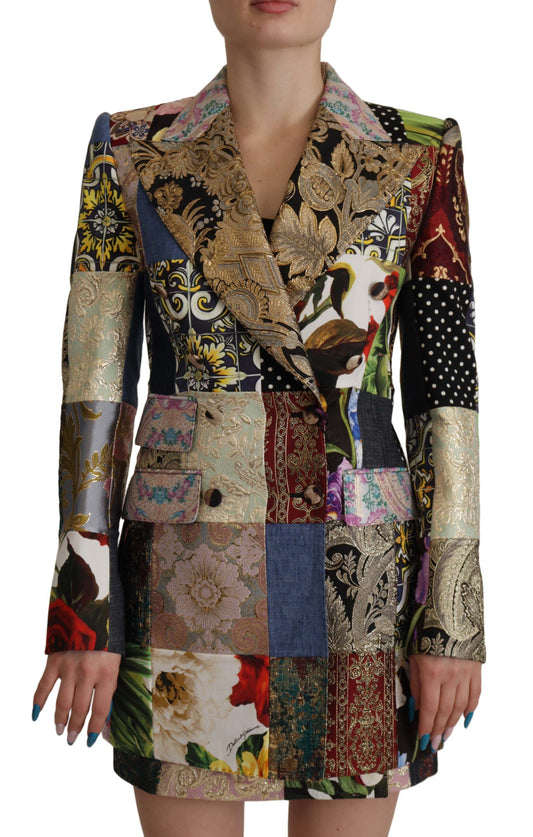 Dolce & Gabbana Women's Multicolour Patchwork Blazer Jacket