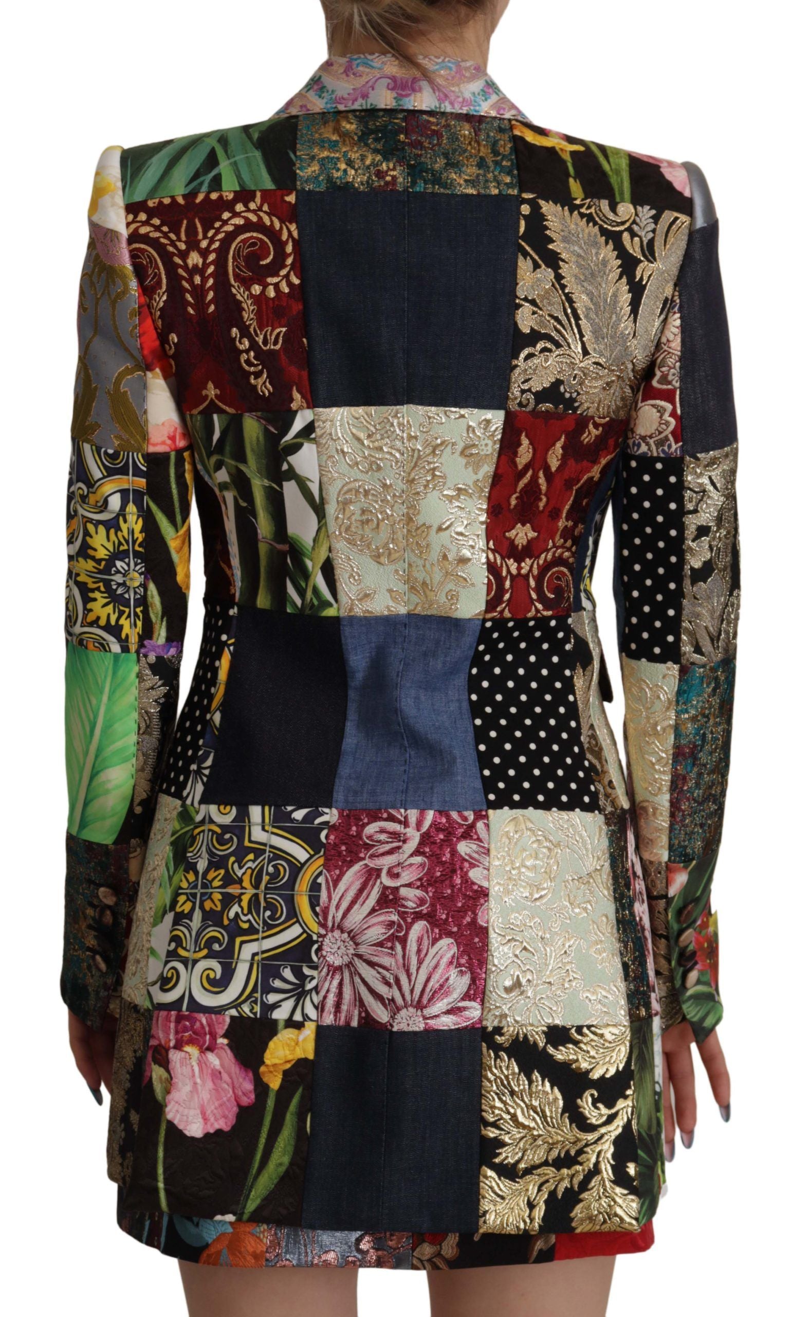 Dolce & Gabbana Women's Multicolour Patchwork Blazer Jacket