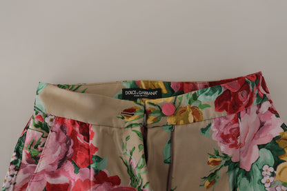  - Floral High-Waist Dress Pants