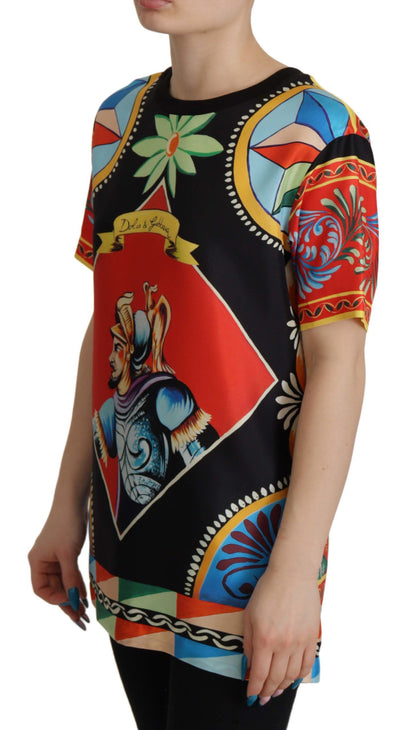  - Glamourous Multicolor Silk Top