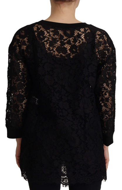  - Elegant Black Long Sleeve Blouse Top