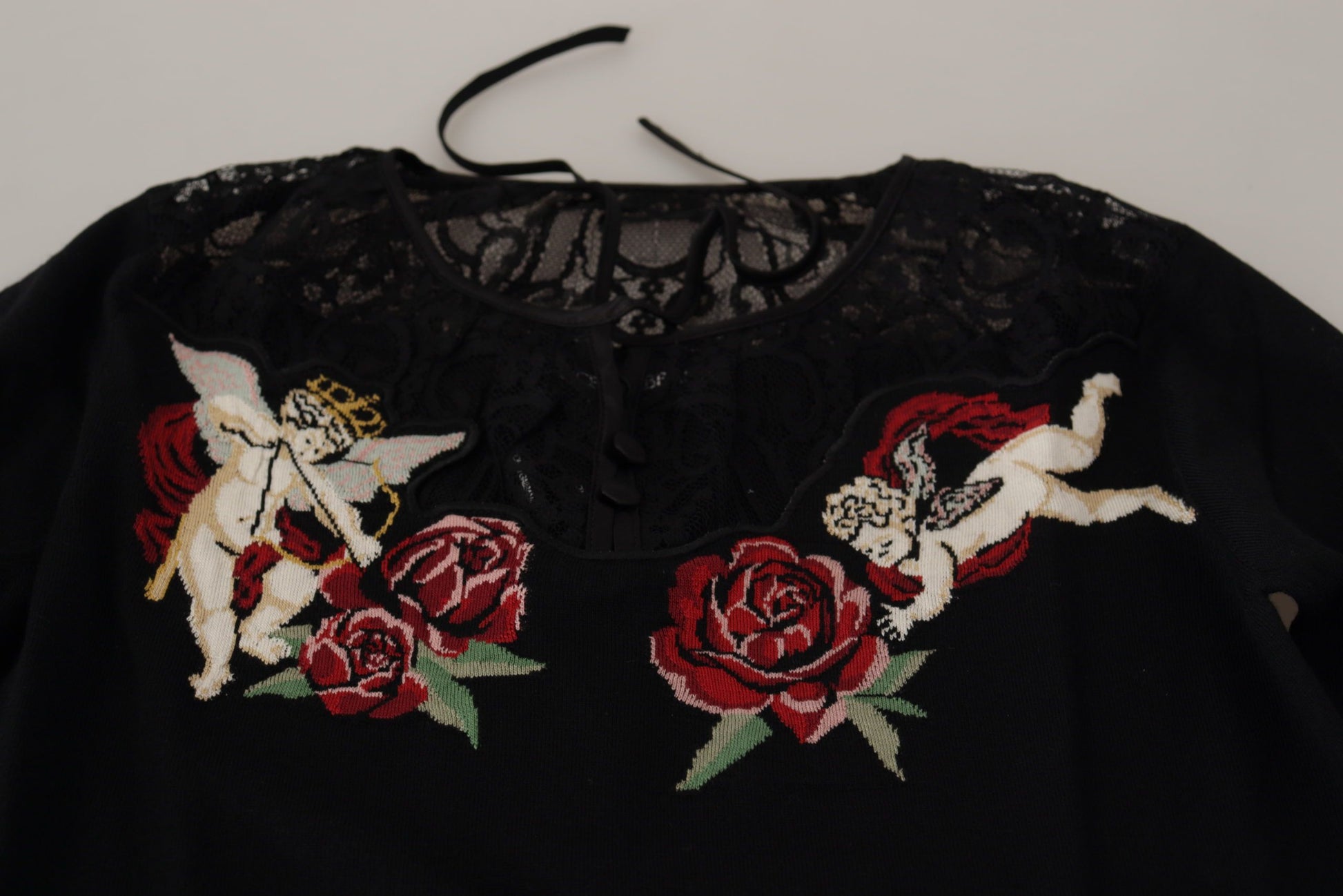 Embroidered Angel Cardigan Sweater by Dolce & Gabbana