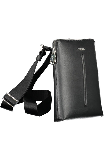  - Black Polyester Mens Shoulder Bag