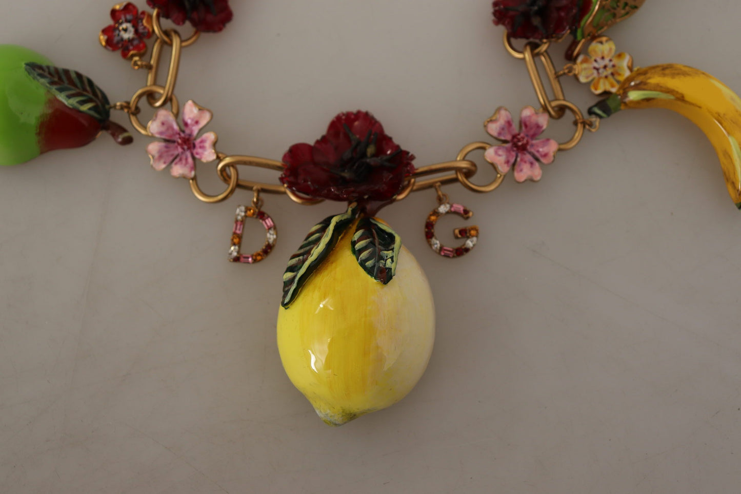  - Chic Gold Statement Sicily Fruit Necklace