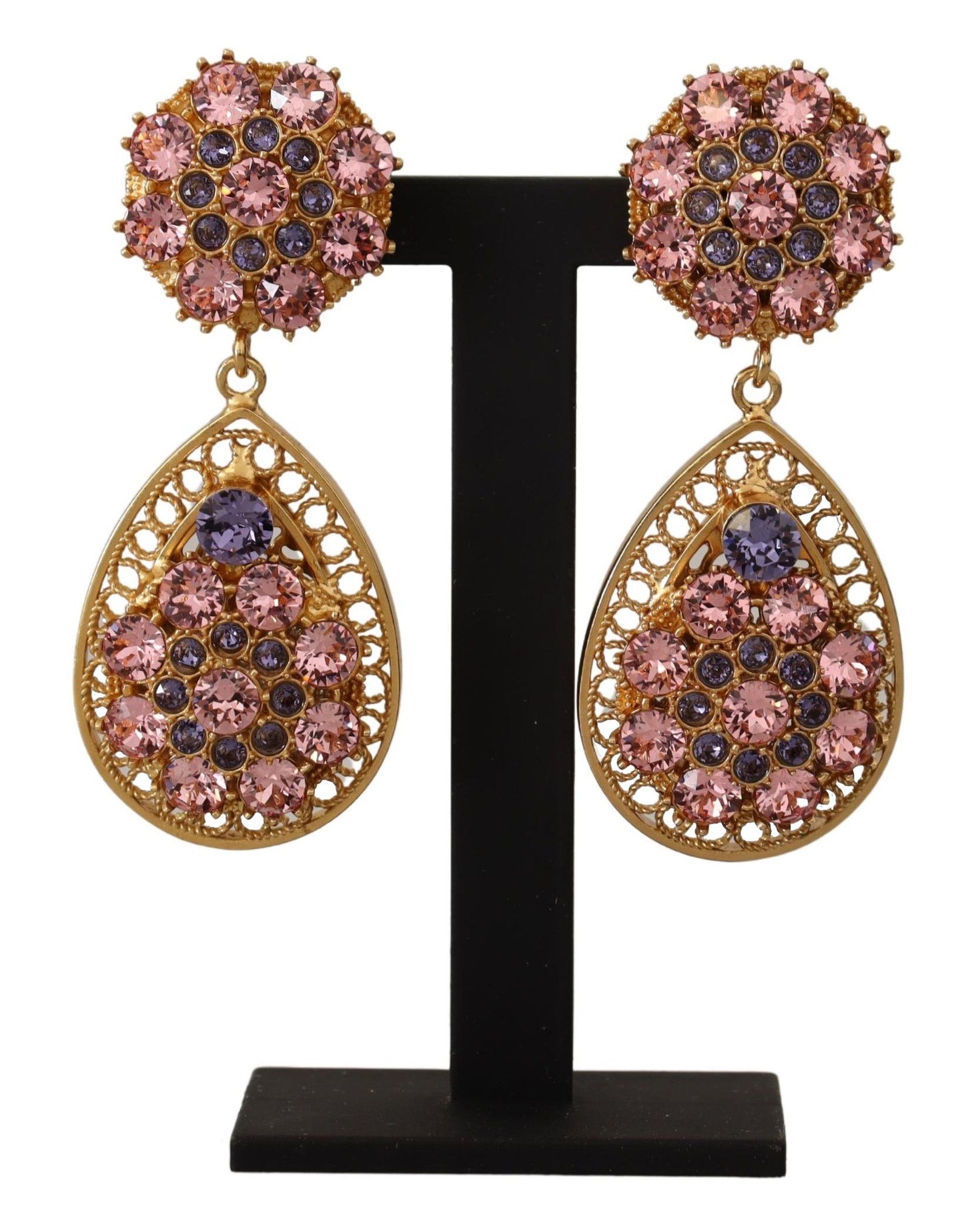  - Baroque Multicolor Crystal Dangle Earrings