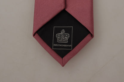  - Elegant Pink Silk Bow Tie