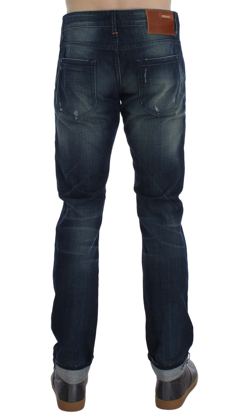 Sleek Slim Fit Italian Denim Jeans - The Luxe Alliance