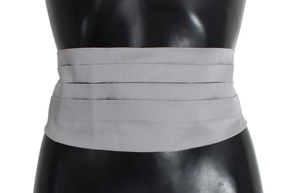  - Elegant Silk Gray Cummerbund