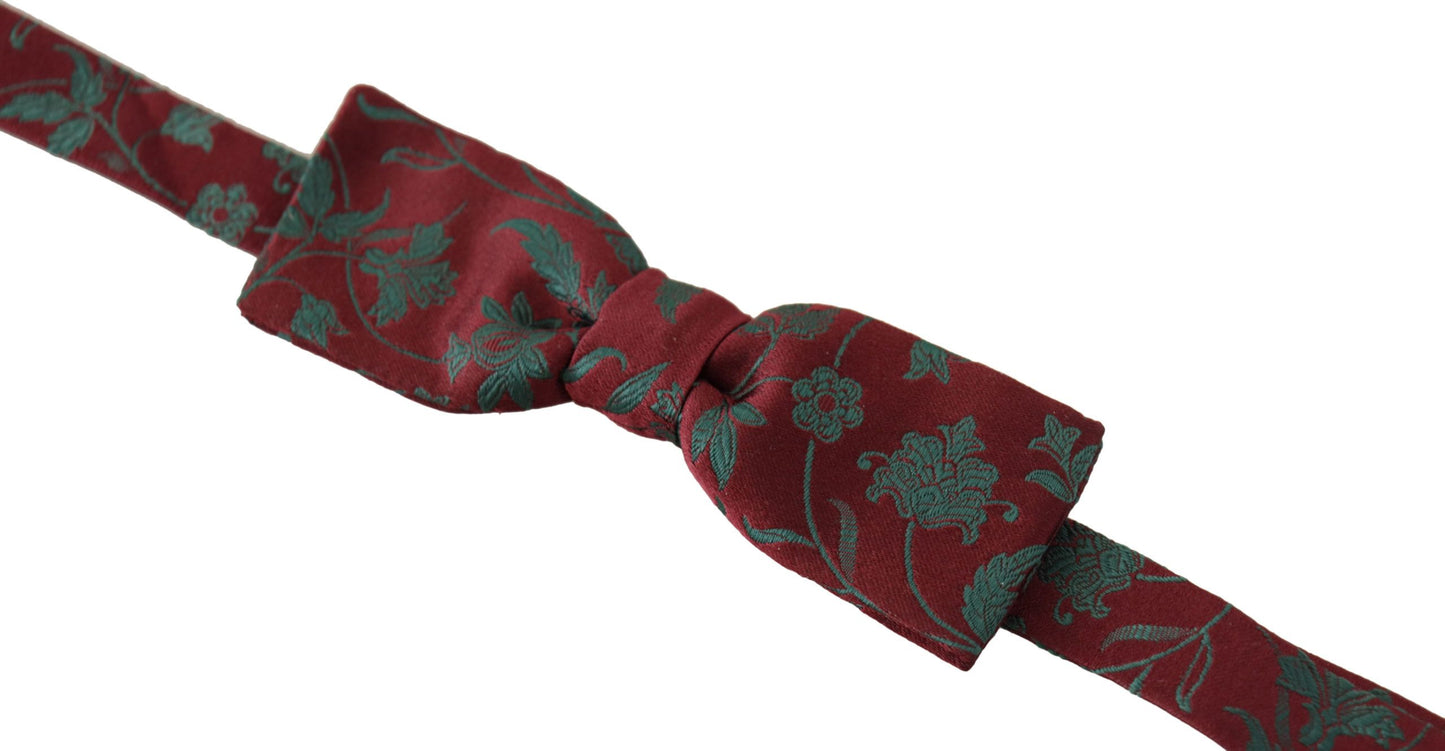  - Elegant Maroon Patterned Bow Tie