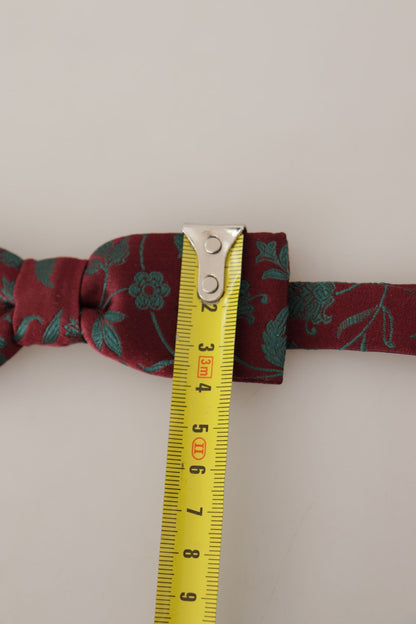  - Elegant Maroon Patterned Bow Tie