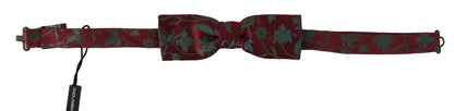  - Elegant Maroon Patterned Bow Tie