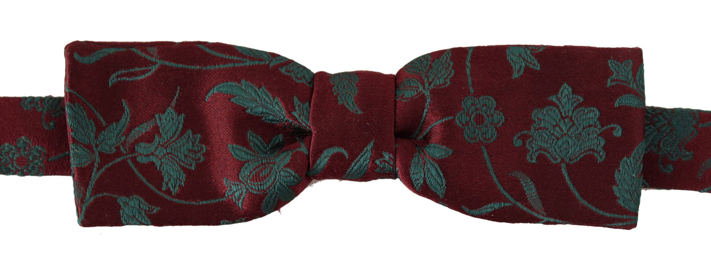  - Elegant Maroon Patterned Bow Tie