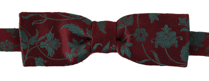  - Elegant Maroon Patterned Bow Tie